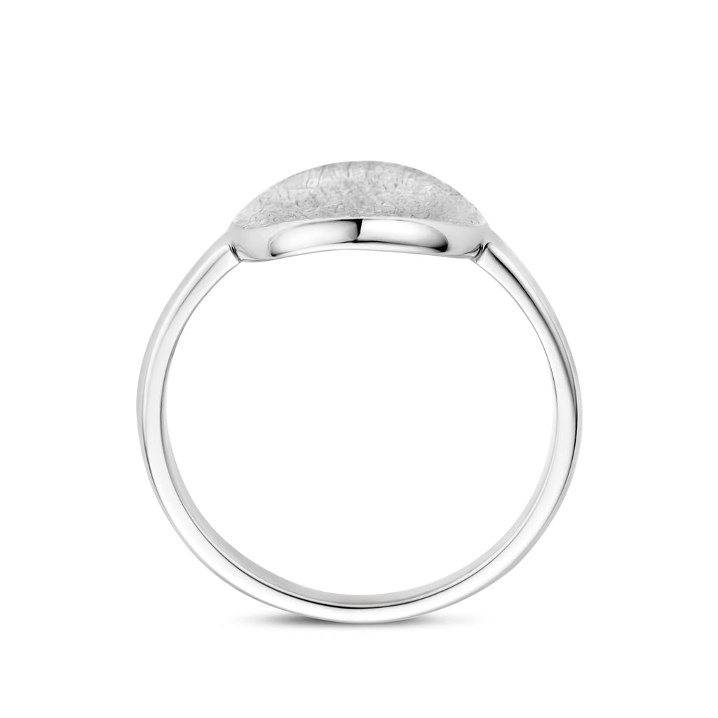 ring gescratcht zilver gerhodineerd