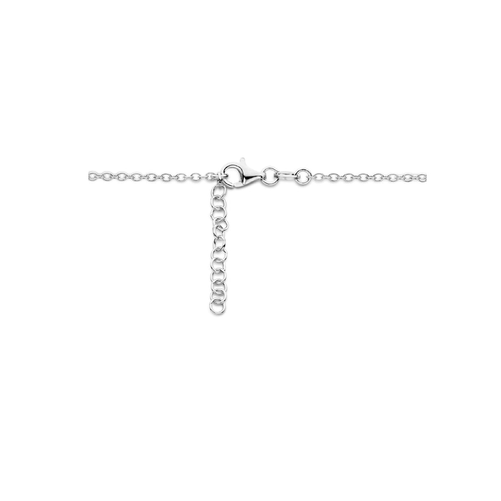 Halskette Herz und Infinity 40 + 4 cm Silber rhodiniert