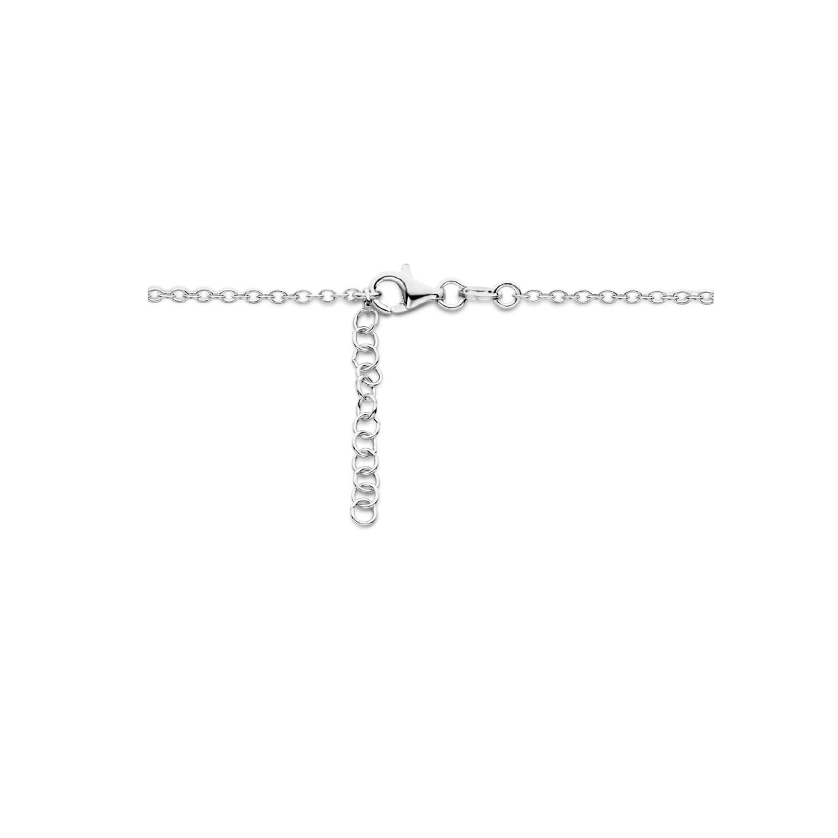 Halskette Herz und Infinity 40 + 4 cm Silber rhodiniert
