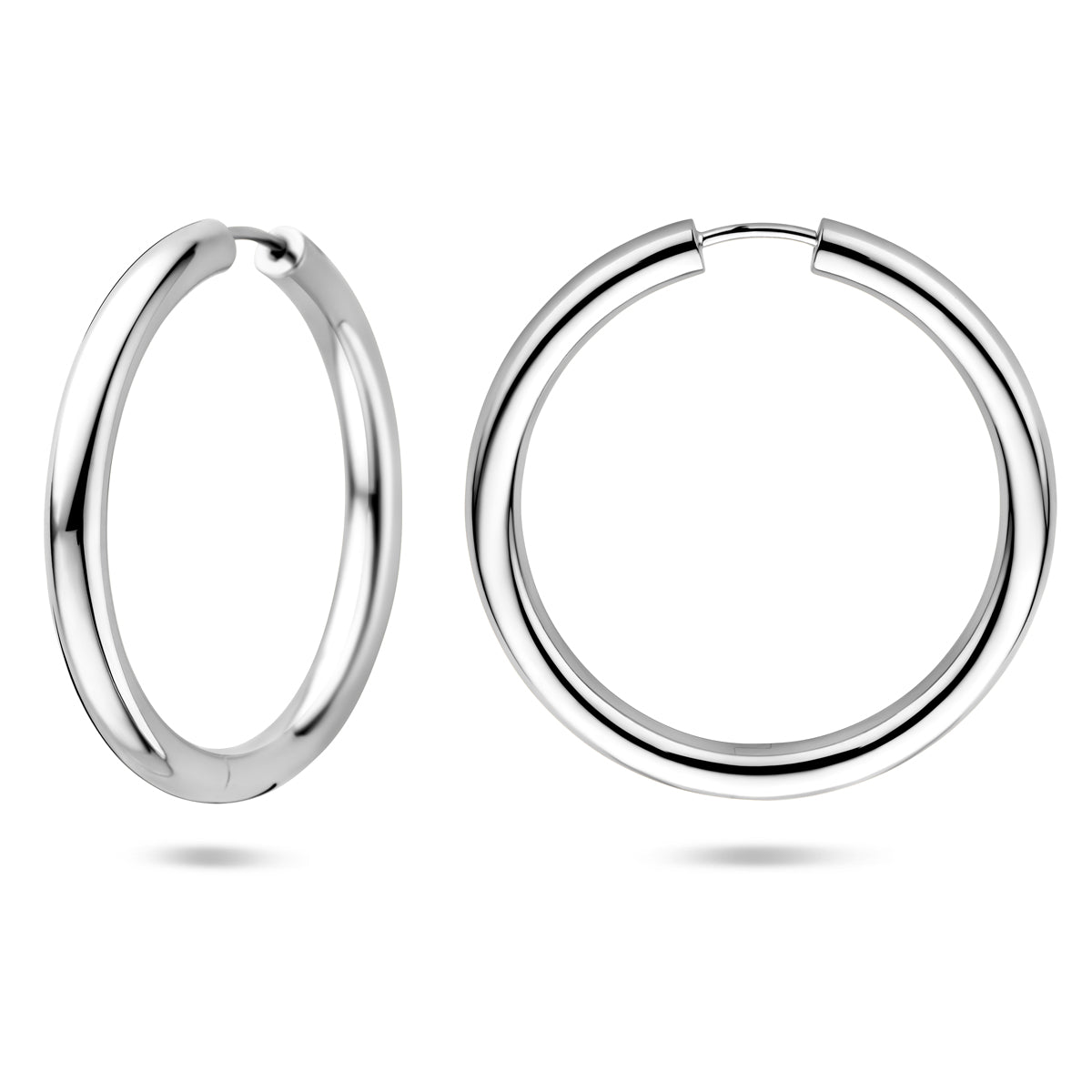klapoorringen 39 mm zilver gerhodineerd