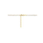 collier 3,8 mm 40 + 5 cm zilver verguld (geel)