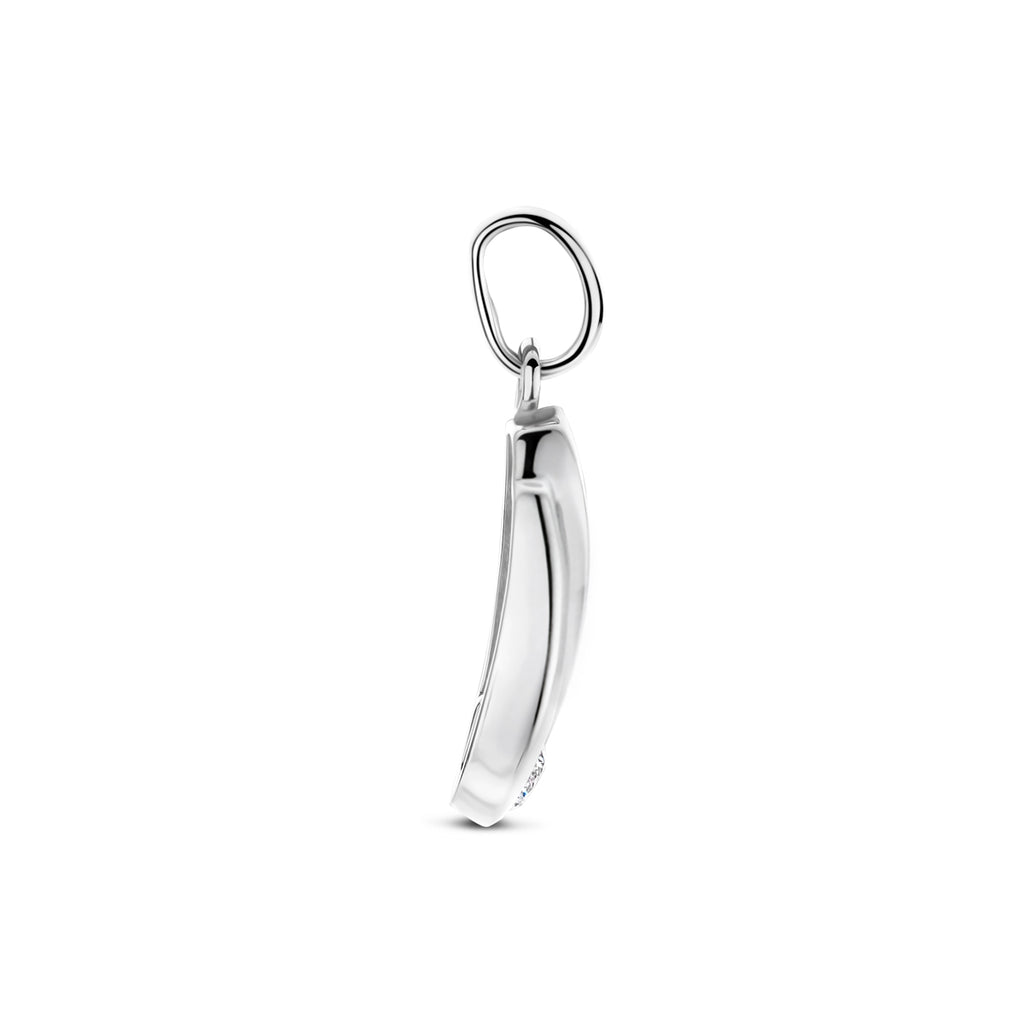 hanger zirkonia 13,5 mm zilver gerhodineerd