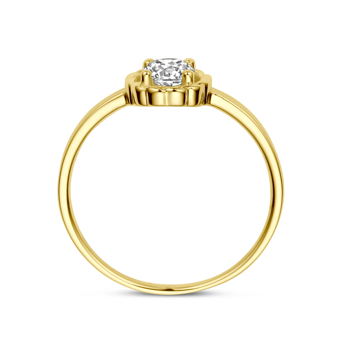 Ring Zirkonia 14K Gelbgold