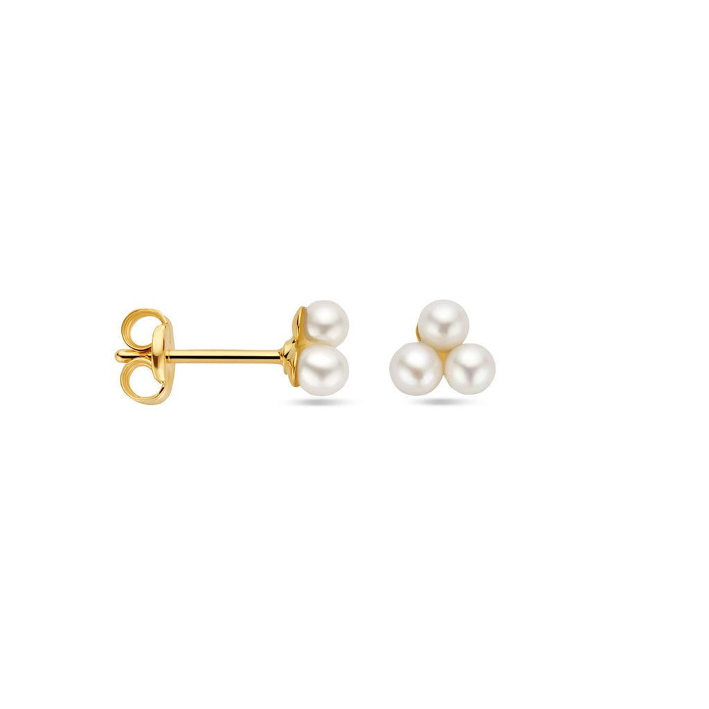Ohrstecker Perle 5 mm 14K Gelbgold