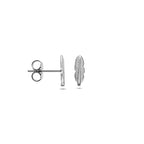 Ohrsteckerfeder 10,5 mm rhodiniertes Silber