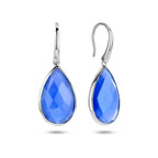oorhangers lapis franse haak zilver gerhodineerd