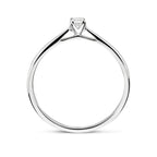 Ring Laborgezüchteter Diamant 0,10ct H SI 14K Weißgold