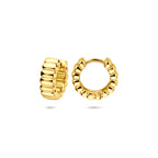 klapoorringen 14 mm zilver verguld (geel)