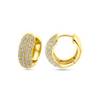 klapoorringen zirkonia 16 mm 1 micron zilver verguld (geel)