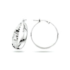 oorringen gediamanteerd 7,0 mm zilver gerhodineerd