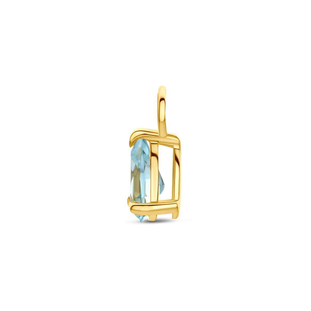 oorringhanger topaas 9,5 mm 14K geelgoud