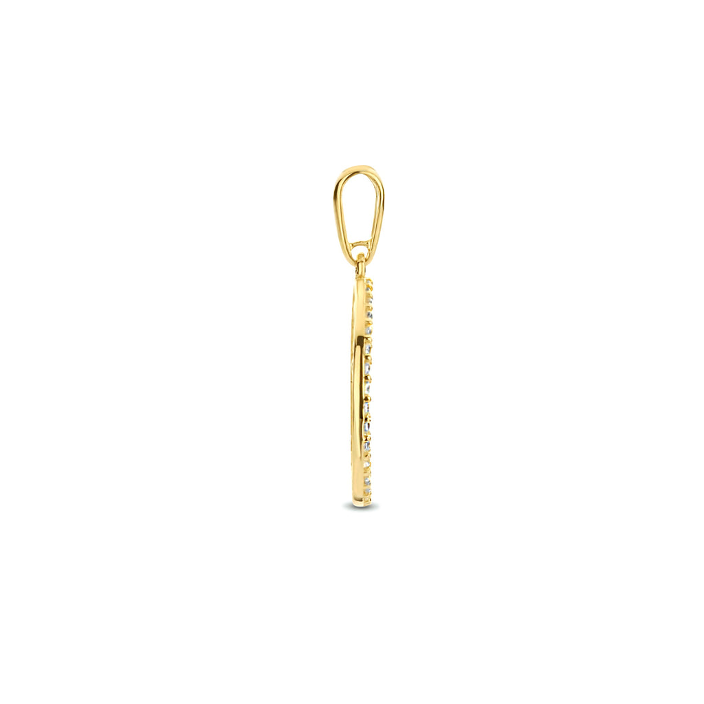 Anhänger Lebensbaum Zirkonia 14K Gelbgold