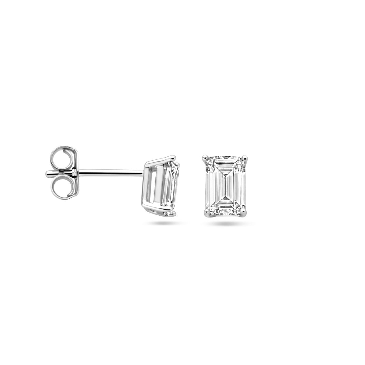 Ohrstecker Zirkonia Silber rhodiniert