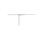 collier druppel 41 + 4 cm zilver gerhodineerd