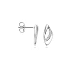 oorknoppen zirkonia 13,7 mm zilver gerhodineerd