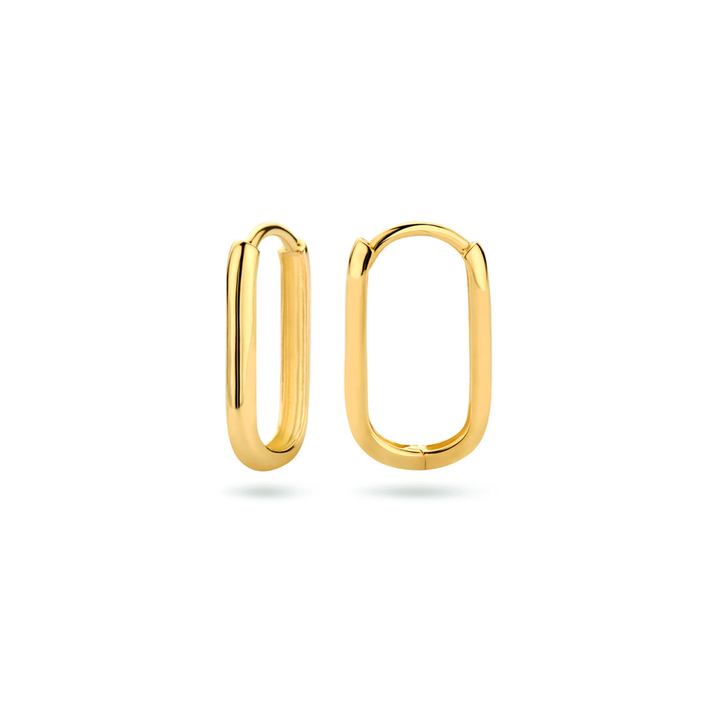 9K Klappcreolen Paperclip 16 mm 9K gelb