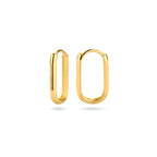 9K Klappcreolen Paperclip 16 mm 9K gelb