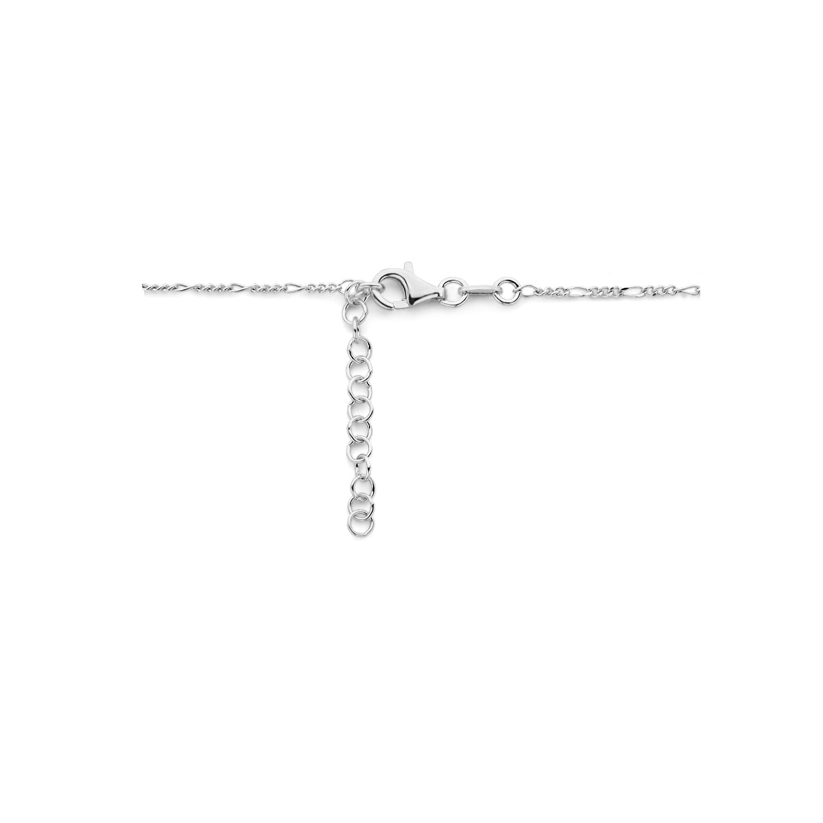Halskette Kreise 42 + 3 cm Silber rhodiniert