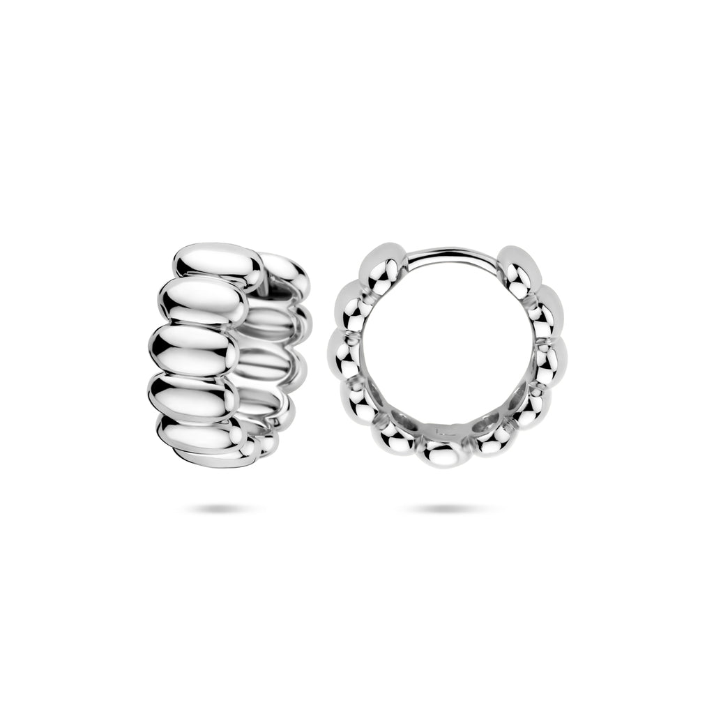 klapoorringen 15,5 mm zilver gerhodineerd