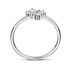 Ring Trilogie Zirkonia Silber rhodiniert
