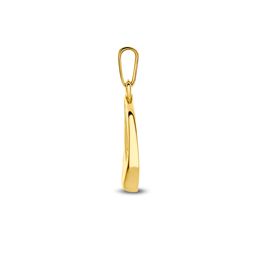 9k hanger druppel zirkonia 14 mm 9K geel - druppel/komma/pegel