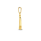 9k hanger druppel zirkonia 14 mm 9K geel - druppel/komma/pegel