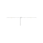 collier parels 41 + 4 cm zilver gerhodineerd