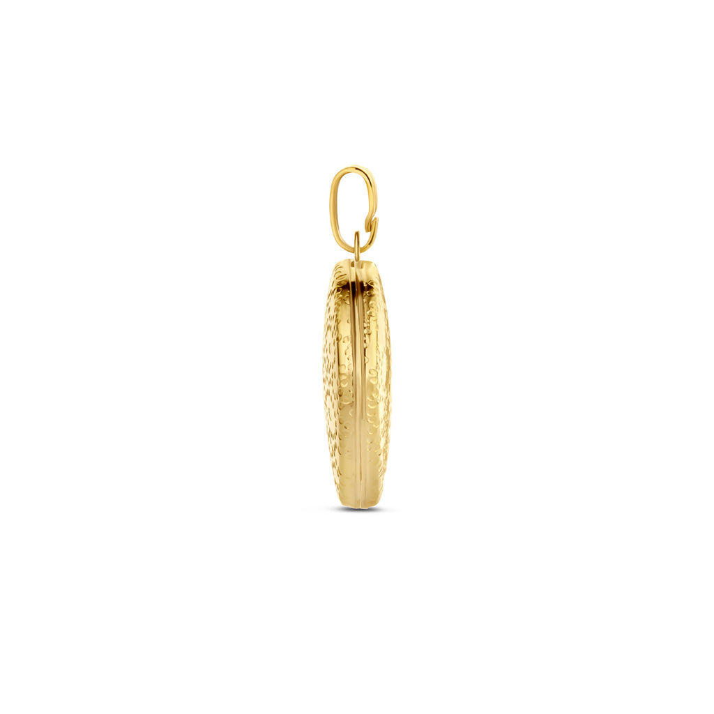 medaillon hartje gravure 17 mm 14K geelgoud