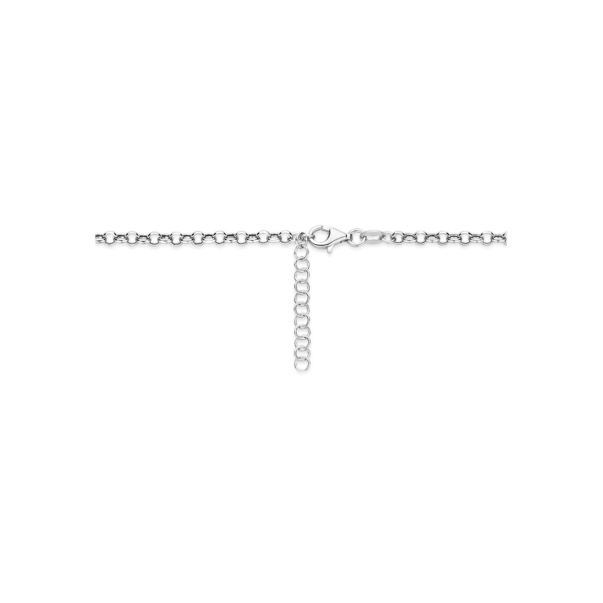 Y-Kette Herz 42 + 3 cm Silber rhodiniert
