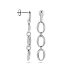 Ohrhänger Kette 45 mm Silber rhodiniert