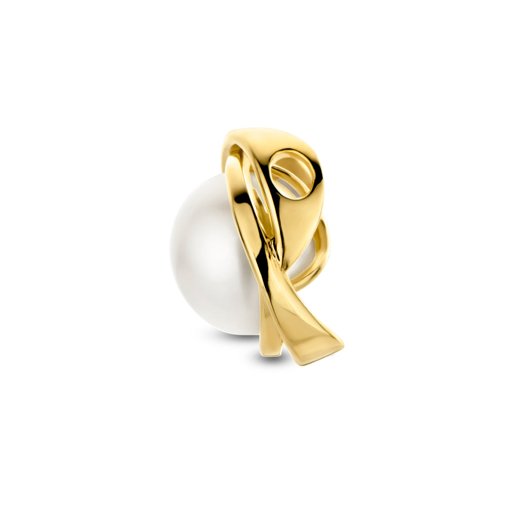 hanger parel 14K geelgoud - rondje,bolletje,ringetje,draad