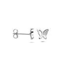 Ohrstecker Schmetterling Zirkonia 6,5 mm Silber rhodiniert