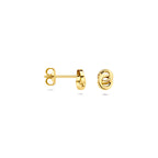 Ohrstecker poliert/diamantiert 6 mm 14K Gelbgold