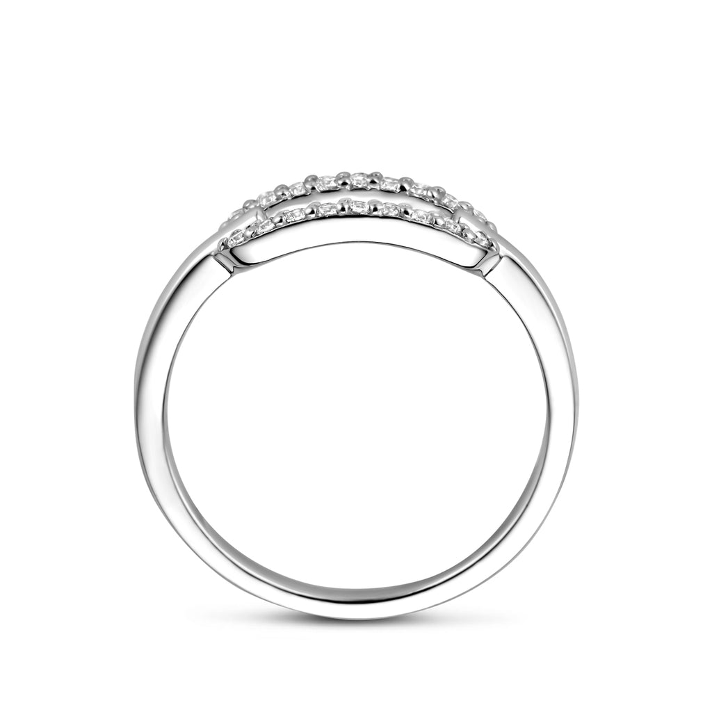 Ring Zirkonia Silber rhodiniert