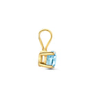 Anhänger Blautopas 9 mm 14K Gelbgold
