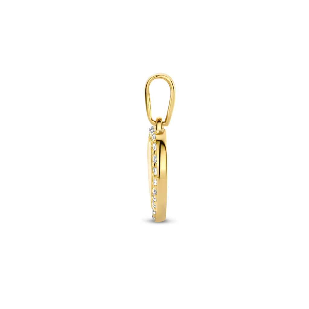 Anhänger Herz Zirkonia 14K Gelbgold