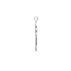 hanger sleutel zirkonia zilver gerhodineerd