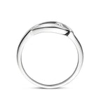 Ring Tropfen Zirkonia Poly/Silber matt rhodiniert