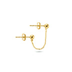 Ohrstecker Kugeln einzeln 14K Gelbgold
