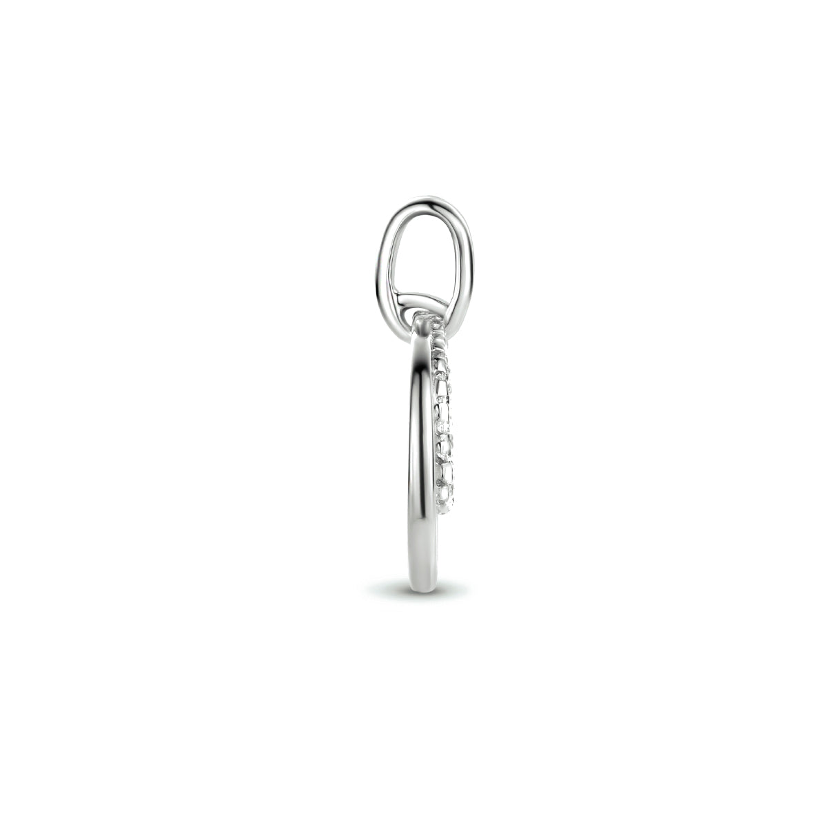 hanger rondjes zirkonia zilver gerhodineerd