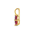 hanger robijn 11,5 mm 14K geelgoud