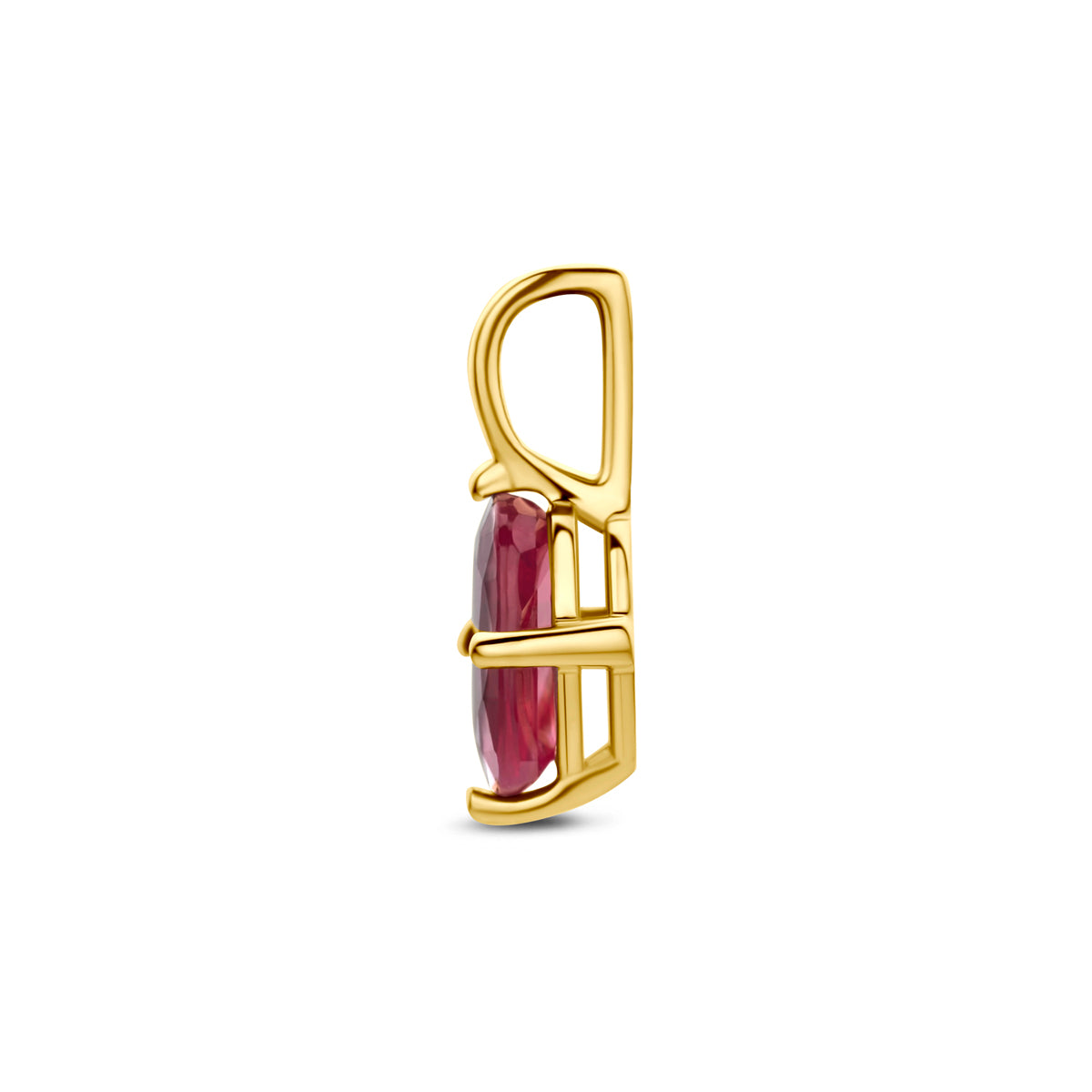 hanger robijn 11,5 mm 14K geelgoud