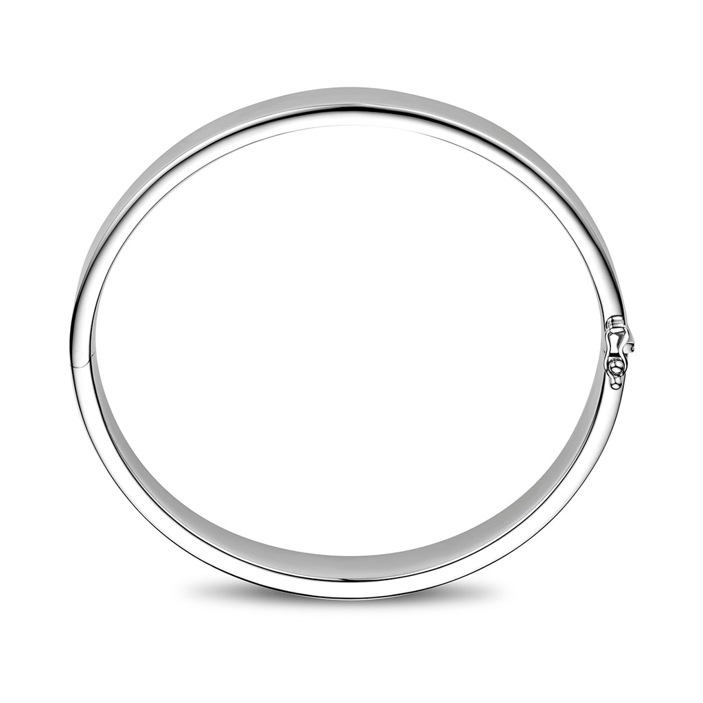 bangle scharnier 10 mm vlakke buis zilver gerhodineerd