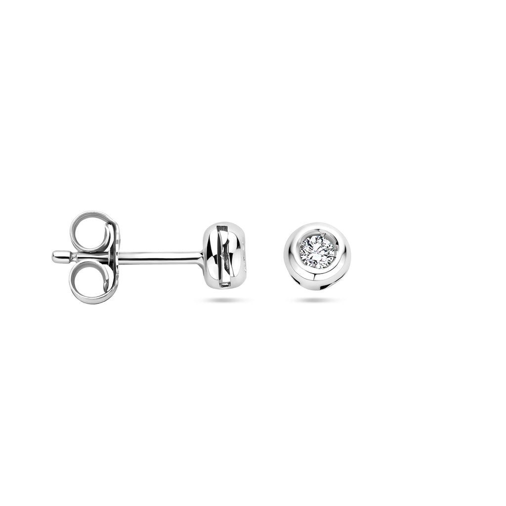 Ohrstecker Diamant 0,10 ct (2x 0,05 ct) h si 14K Weißgold