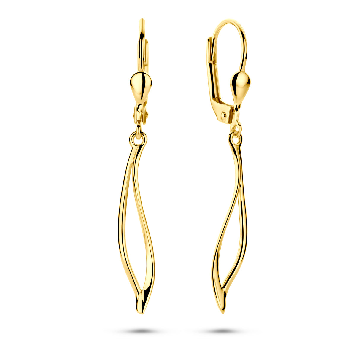 oorhangers brisur haak 41 mm 14K geelgoud