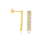 oorhangers zirkonia 24 mm 1 micron zilver verguld (geel)