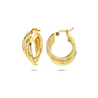 oorringen gediamanteerd 23,5 mm 1 micron zilver verguld (geel)