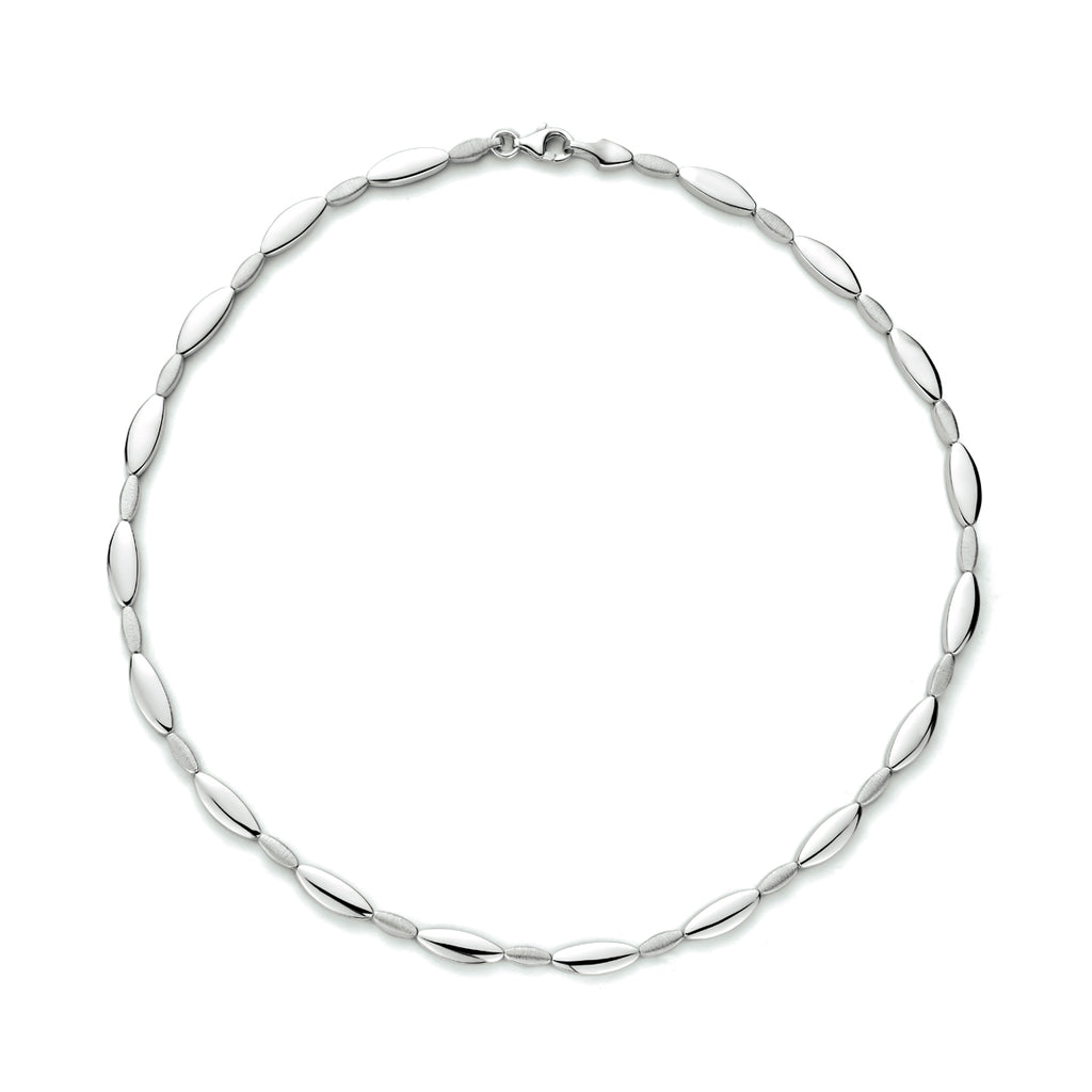 Halskette 5,2 mm 43 cm poly/mattsilber rhodiniert