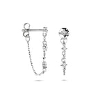 oorhangers zirkonia 23 mm zilver gerhodineerd