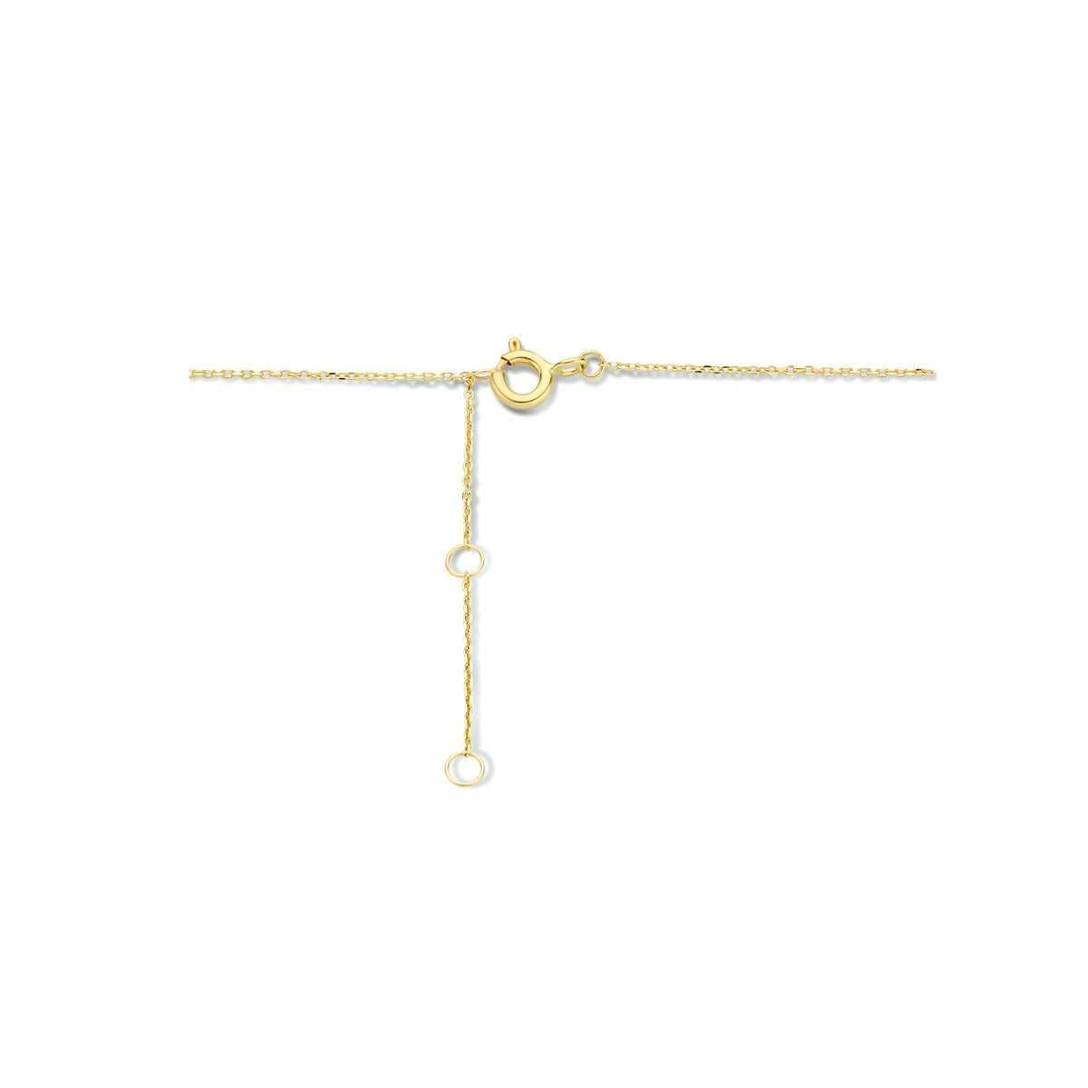 9k collier hartjes 40 - 42 - 44 cm 9K geel